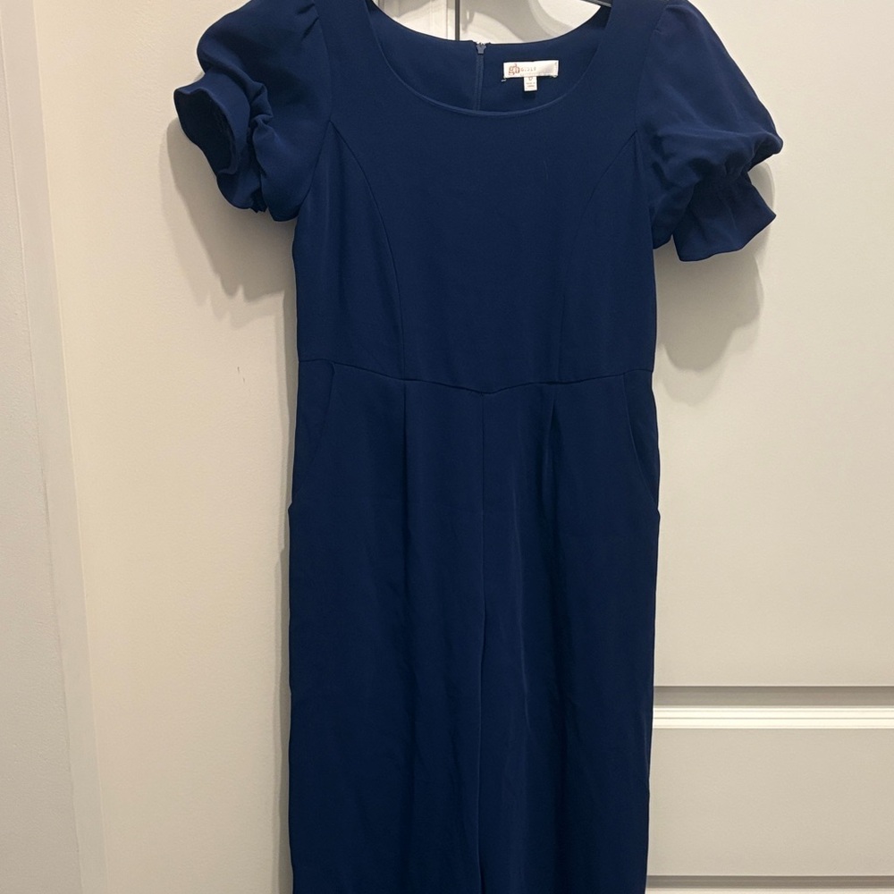 GB Girls Navy Puff Sleeve pants Jumpsuit